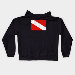 Dive Flag Scuba Diving Kids Hoodie